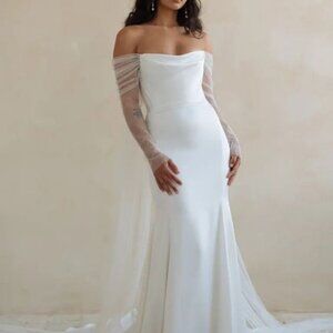 Jenny Yoo Olivia Wedding Gown Size 6 and 8 Satin NEW